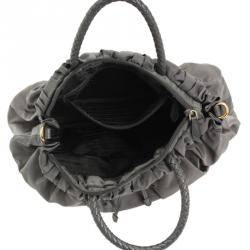 Pre Owned Prada Grey Nylon Shoulder Bag