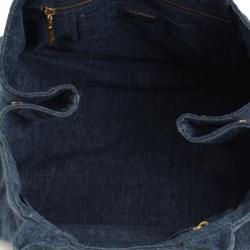 Pre Owned Prada Blue Denim Large Gardener's Tote