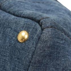 Pre Owned Prada Blue Denim Large Gardener's Tote