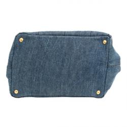 Pre Owned Prada Blue Denim Gardener's Tote