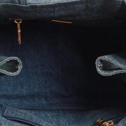 Pre Owned Prada Blue Denim Gardener's Tote