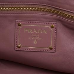 Pre Owned Prada Beige Astro Cervo Lux Leather Limited Edition Fairy Print Bowler Bag