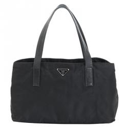 Pre Owned Prad Black Nylon Tote