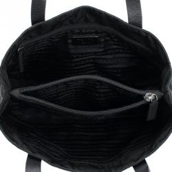 Pre Owned Prad Black Nylon Tote