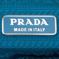 Pre Owned Prada Ocean Blue Nylon Shoulder Bag