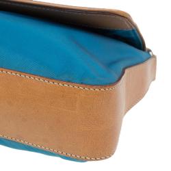 Pre Owned Prada Ocean Blue Nylon Shoulder Bag