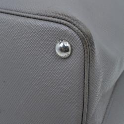 مملوكة مسبقًا Prada Grey Saffiano Soft Leather Convertible Tote