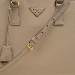 Pre Owned Prada Beige Saffiano Lux Leather Tote