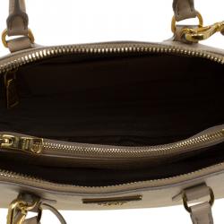 Pre Owned Prada Beige Saffiano Lux Leather Tote