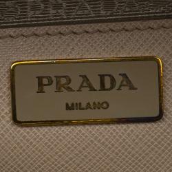 Pre Owned Prada Beige Saffiano Lux Leather Tote