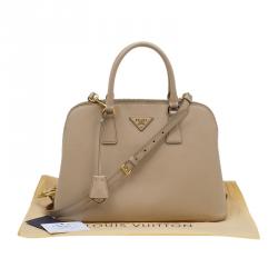 Pre Owned Prada Beige Saffiano Lux Leather Tote
