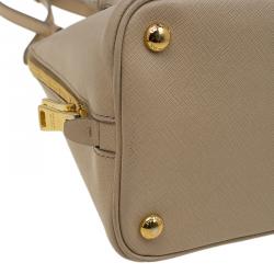Pre Owned Prada Beige Saffiano Lux Leather Tote
