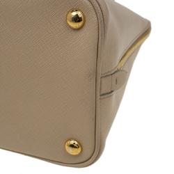 Pre Owned Prada Beige Saffiano Lux Leather Tote