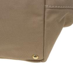 Pre Owned Prada Beige Canvas Logo Print Tote