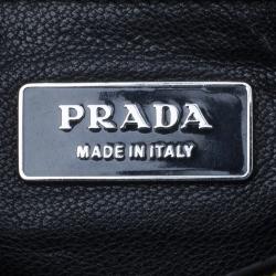 Pre Owned Prada Black Patent Leather Flap Crossbody Bag