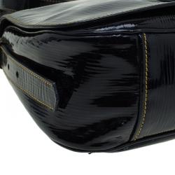 Pre Owned Prada Black Patent Leather Flap Crossbody Bag