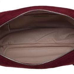 Pre Owned Prada Burgundy Suede Crossbody Bag