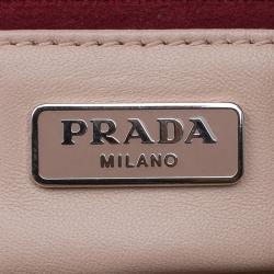 Pre Owned Prada Burgundy Suede Crossbody Bag