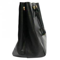 Pre Owned Prada Black Saffiano Lux Leather Large Tote 