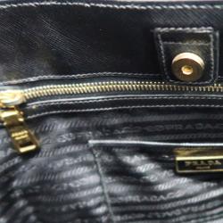 Pre Owned Prada Black Saffiano Lux Leather Large Tote 
