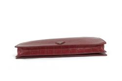 Pre Owned Prada Red Crocodile Clutch