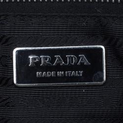 Pre Owned Prada Black Gaufre Patent Leather Large Shopper Tote