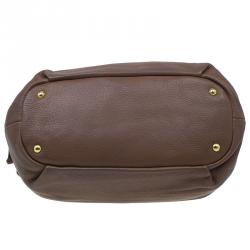 مملوكة مسبقًا Prada Cocoa Brown Vitello Daino Double Zipped Satchel