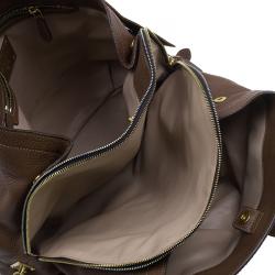 مملوكة مسبقًا Prada Cocoa Brown Vitello Daino Double Zipped Satchel