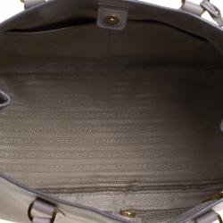 Pre Owned Prada Grey Saffiano Lux Leather Large Tote