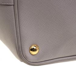 Pre Owned Prada Grey Saffiano Lux Leather Large Tote
