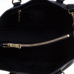 Pre Owned Prada Black Vitello Daino Leather Shopper Tote