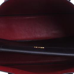 Pre Owned Prada Black Saffiano Cuir Leather Tote
