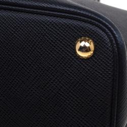 Pre Owned Prada Black Saffiano Cuir Leather Tote
