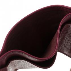 Pre Owned Prada Dark Pink Leather Card Holder