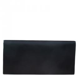 Pre Owned Prada Black Satin Oversize Clutch