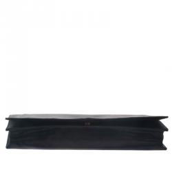 Pre Owned Prada Black Satin Oversize Clutch