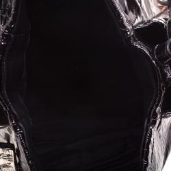 Pre Owned Prada Brown Ombre Patent Leather Hobo