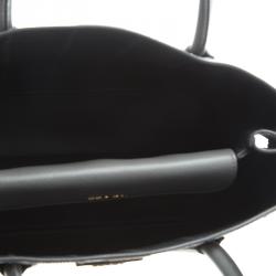 Pre Owned Prada Grey Exotic Skin and Leather Patchwork Double Handle Tote