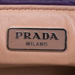 Pre Owned Prada Purple Nappa Antique Leather Shoulder Bag