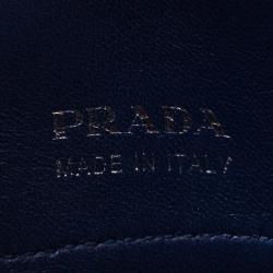 Pre Owned Prada Light Blue Saffiano Cuir Leather Convertible Tote