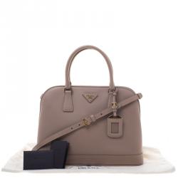 Pre Owned Prada Blush Pink Saffiano Lux Leather Promenade Tote