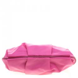 Pre Owned Prada Pink Nylon Wristlet Clutch