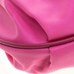 Pre Owned Prada Pink Nylon Wristlet Clutch