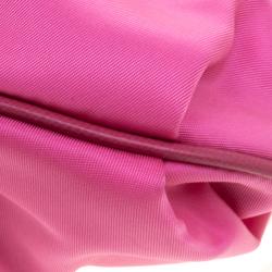 Pre Owned Prada Pink Nylon Wristlet Clutch
