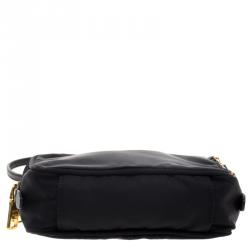 Pre Owned Prada Black Nylon Mini Crossbody Bag