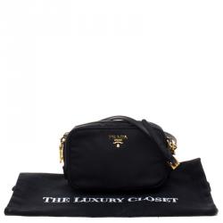 Pre Owned Prada Black Nylon Mini Crossbody Bag