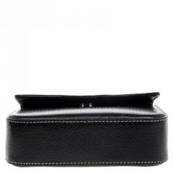 Pre Owned Prada Black Leather Mini Box Clutch