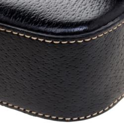 Pre Owned Prada Black Leather Mini Box Clutch