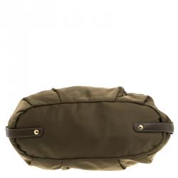 Pre Owned Prada Fatigue Green Nylon Shoulder Bag