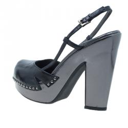 Prada Black Slingback Sandals Size 38